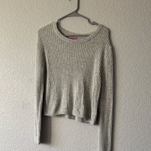 Miami Light Gray Ribbed Women's Sweater